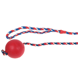 Flamingo Rura Rubber Ball on Rope Dog Toy - 7CM